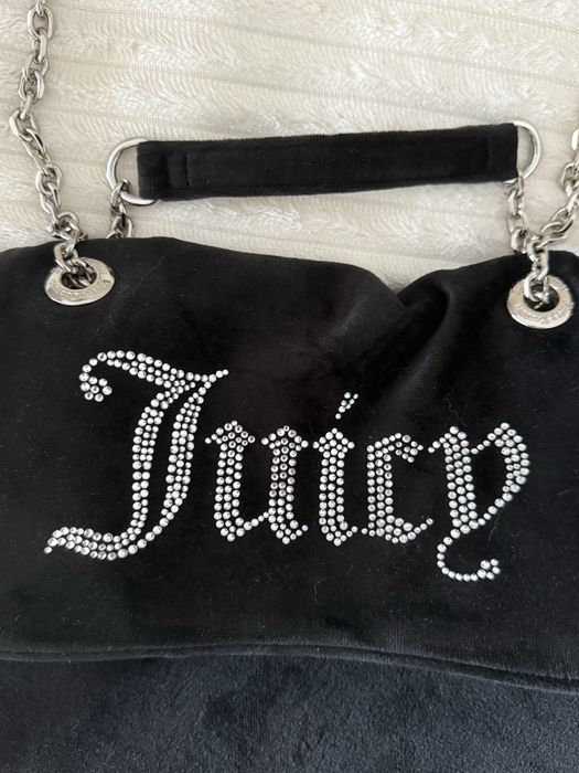 Geanta Juicy Couture din catifea neagra