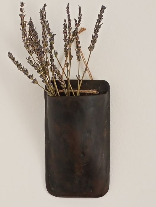 Decorațiune perete ceramică handmade lavandă naturală 9x17cm + cadou