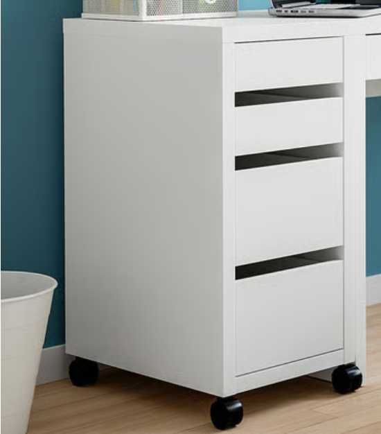 [nouă, sigilată] IKEA Micke comodă cu roți albă
