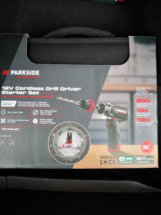 SET Bormasina autofiletanta Parkside Performace X12V Team garantie