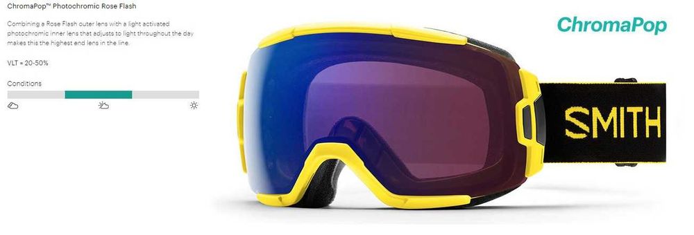 Smith Vice Chroma Pop, фотохромна, нови, оригинални ски/сноуборд маски