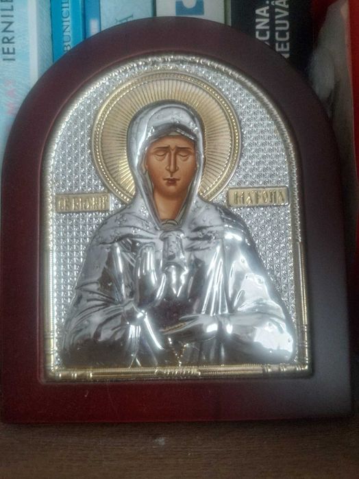 Icoana argintata Sf Matrona din Moscova