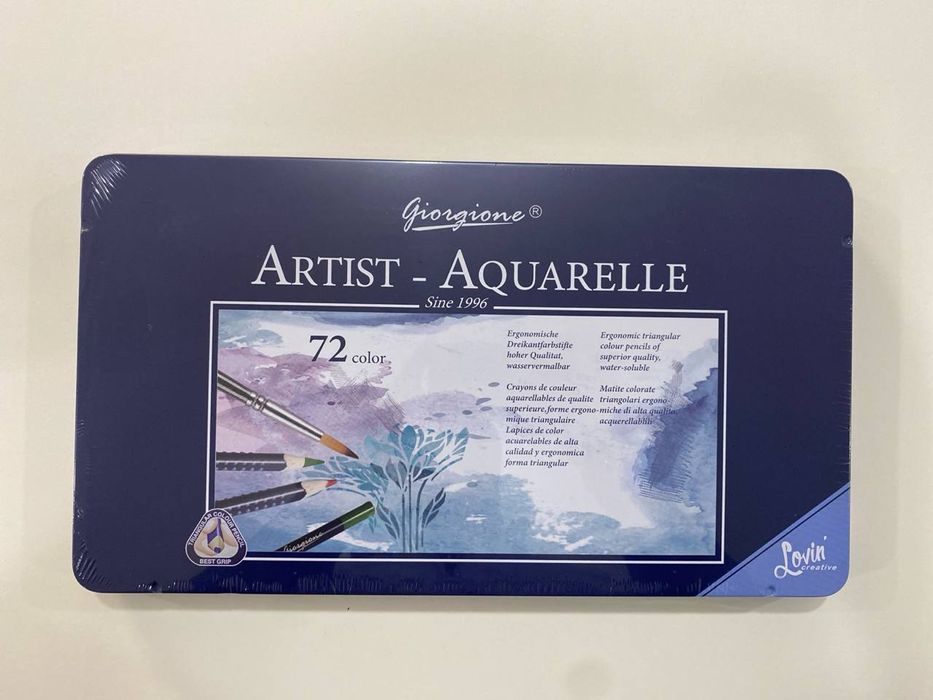 Набор акварельных карандашей Giorgione 48 цветов, в металлическом пен