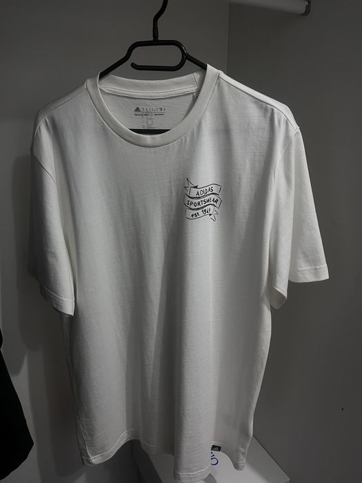 tricou alb adidas
