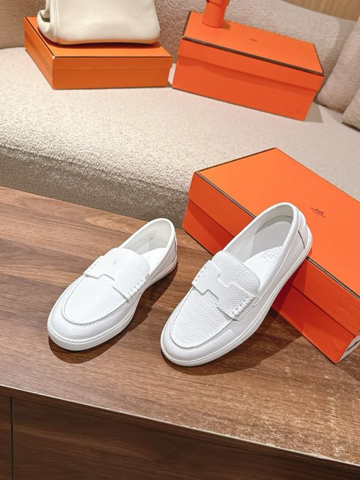 Mocasini Hermes White Originali  ! Premium Luxury -Piele naturala 100% -Colectia noua !
