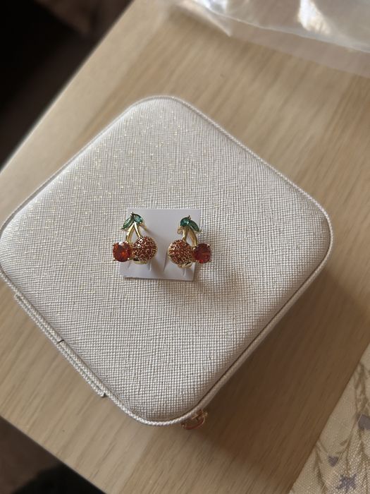 Cercei fetite placati cu aur 14K