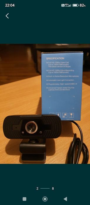 Cameră WEB ful HD 1080p cu microfon.