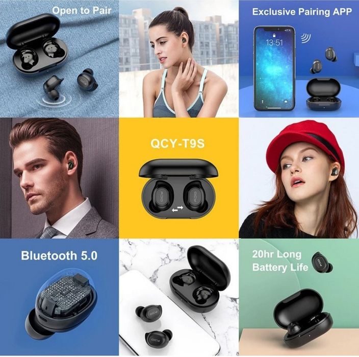 Блутут слушалки QCY T9