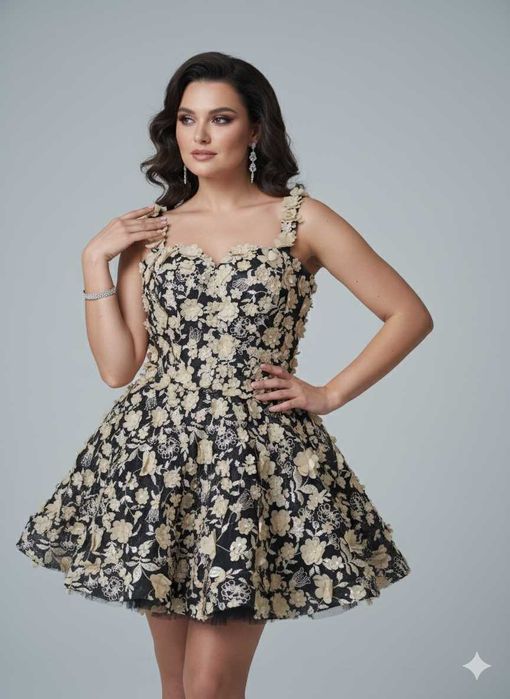 L'HÉRITAGE NOIR: Роклята-шедьовър с 3D цветя!