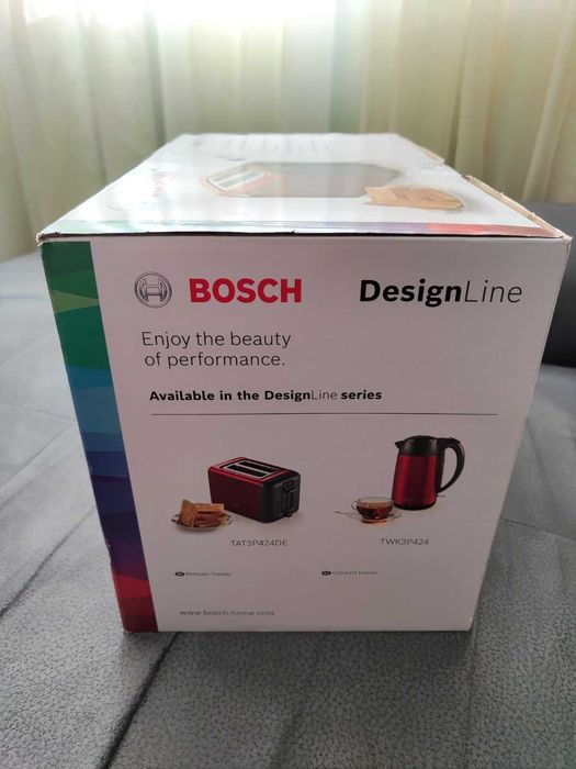 Bosch DesignLine TAT3P424DE тостер, червен
