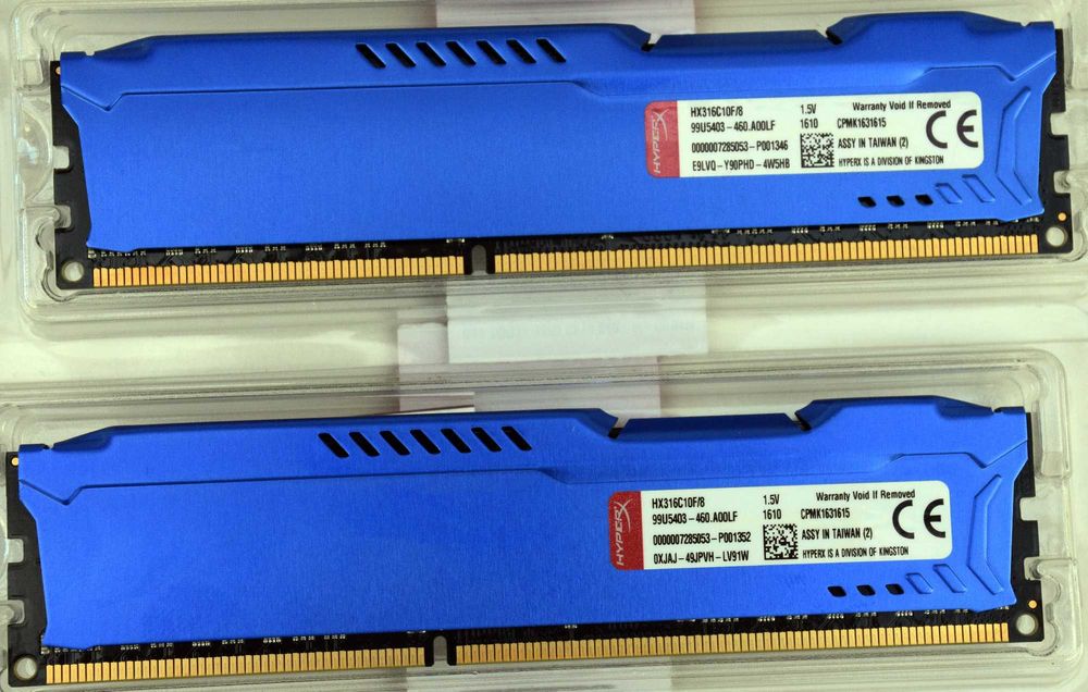 RAM 16GB 2x8gb Kingston HyperX Fury DDR3 за настолен компютър