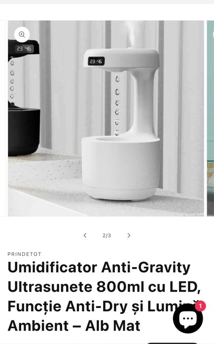 Vând umidificator anti gravity performant,totul este nou si sigilat!