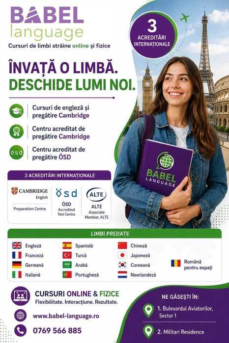 Cursuri limbi straine - Fizic/Online