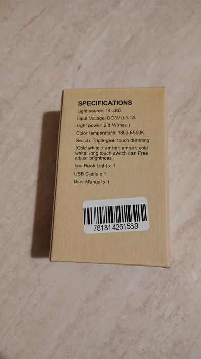 Lampa LED de citit reincarcabila