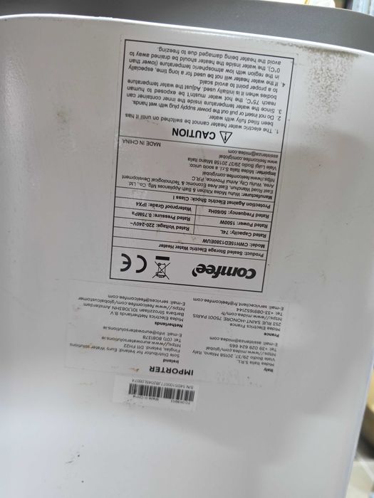 Încălzitor de apă electric de perete COMFEE 'CWH15ED1380EUW 80L