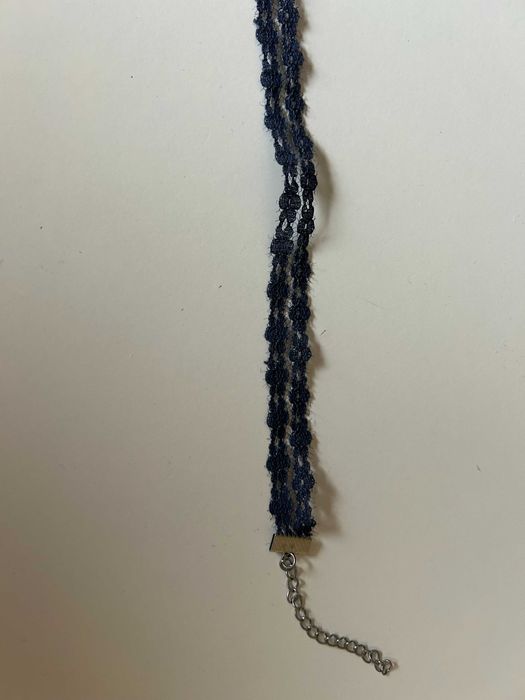 Дамски чокър - тъмносиня дантела