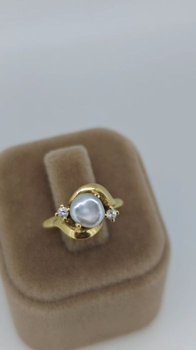 Inel perla  aur 18k 2.21gr (r)