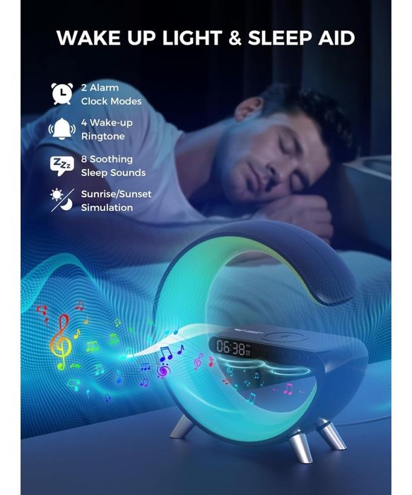 Ceas cu alarma si incarcator telefon, Smiling Shark