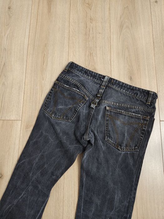 Blugi Roberto Cavalli Archive – Acid Wash Distressed Denim – Grey/Blac