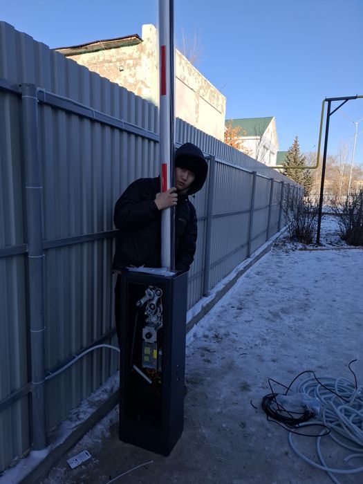 Установка шлагбаум