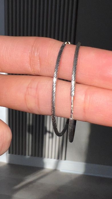 Серьги кольца Конго с алмазными гранями Sokolov