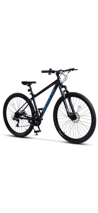 Bicicletă MTB Velors Rambler JSX29310, cadru Hardtail, 21 viteze, frâne disc, negru cu albastru, roată 29 inch