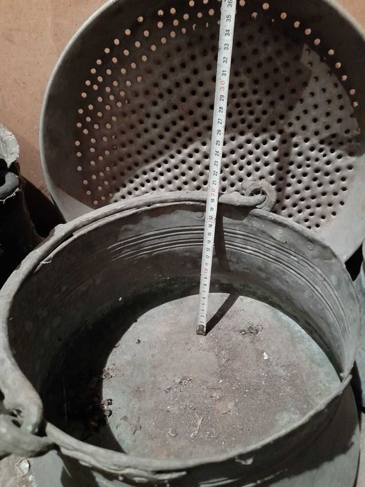 Медни котли,сахани, тенджера с капак и алуминиева тава с дупки