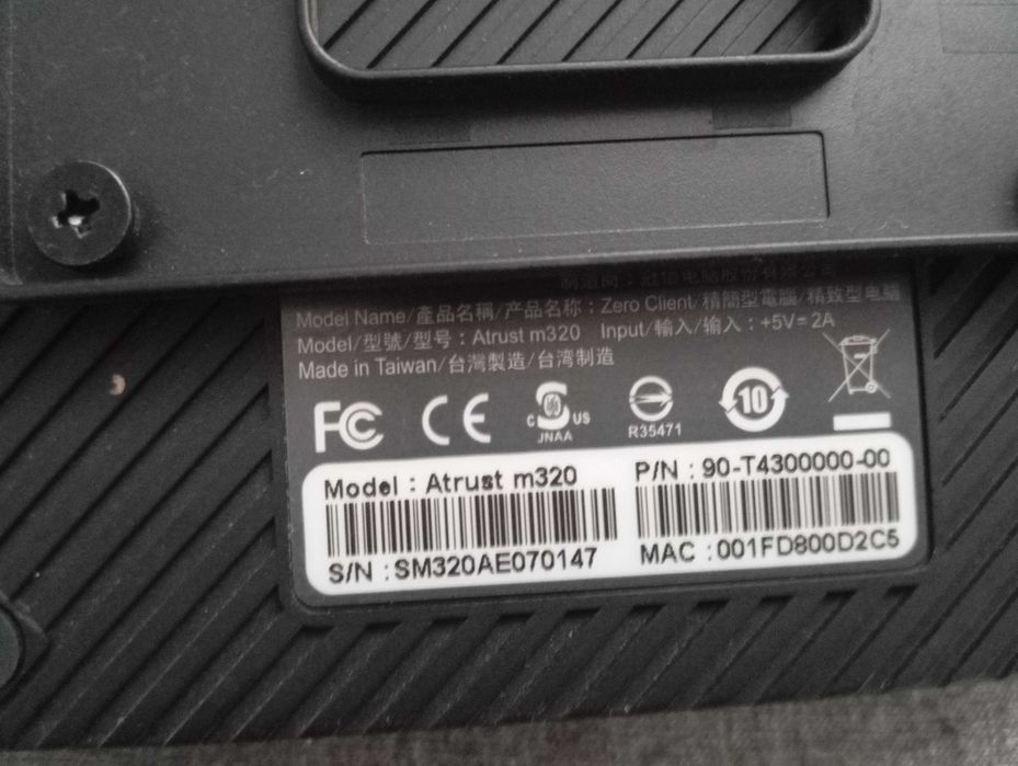 Atrust m320 is a zero client