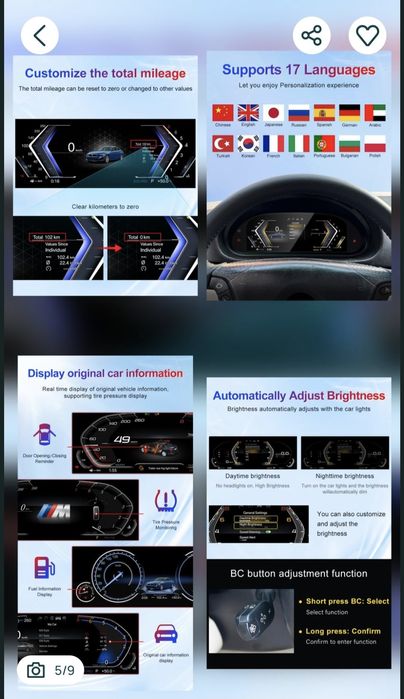 Ceasuri digitale E39,E46,E53,E90 E9x  E60 E61 E70 E71 E83 E84 E87 X1 X3 X5 X6 F01 F02 F10 F11 F15 F16 F20 F21  F06 F12  F25 F26 F30 F31 F32 F33 F34 F3