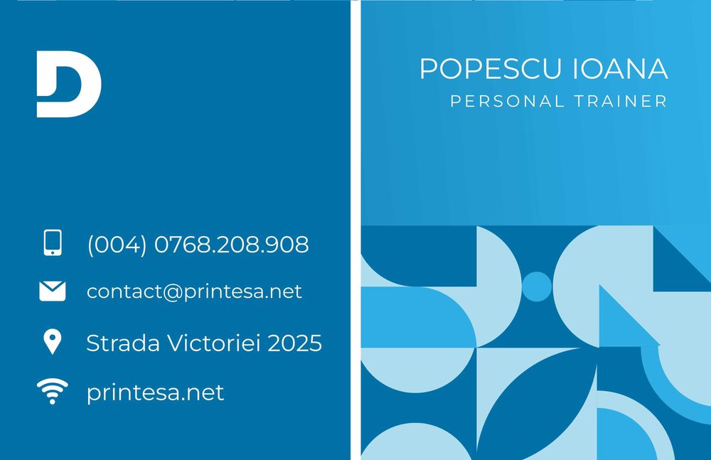 Pachet CARTI DE VIZITA - 100 bucati - 50 lei