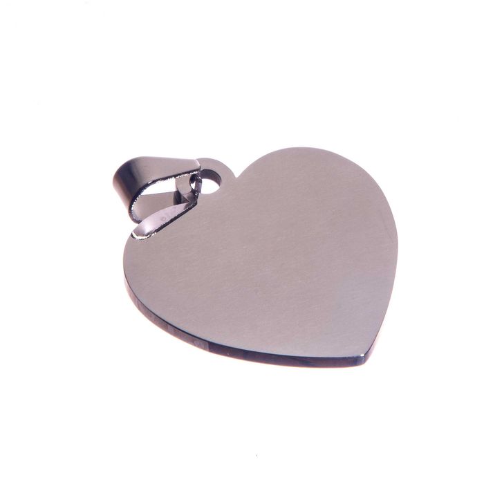 Set 5 buc pandantiv inimă din metal pentru gravură – 33x34 mm