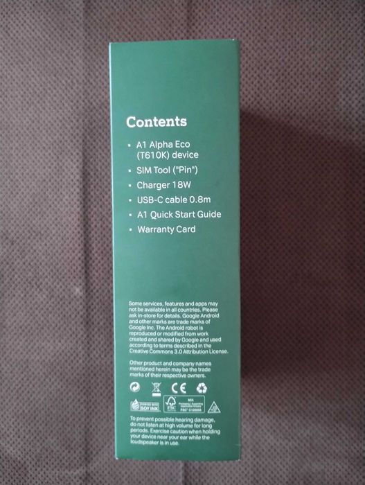 Продавам Чисто нов GSM A1 Alpha Eco в гаранция!