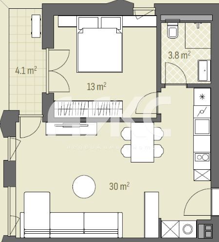 Продава се Двустаен апартамент в София, Хаджи Димитър - 73 кв.м за 1299 €/кв.м - Снимка #2