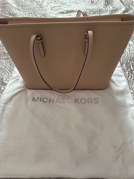 Michael Kors geanta Jet Set Medie din piele Saffiano