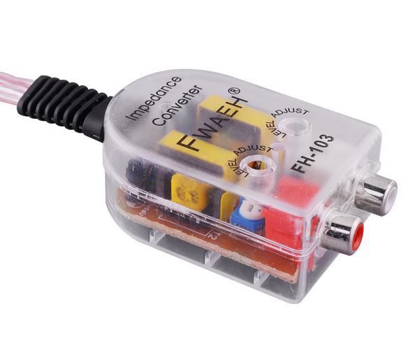 High low Adaptor audio (convertor audio) auto HI - Low Level to RCA