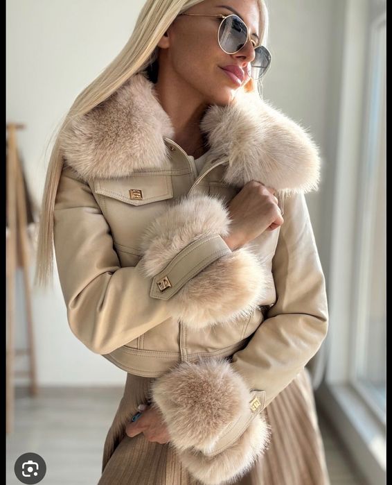 Кожено яке с пух