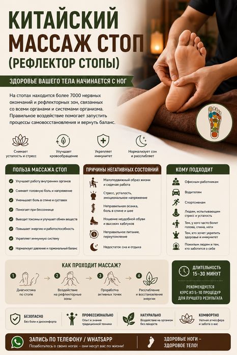 Массаж стопы и ног