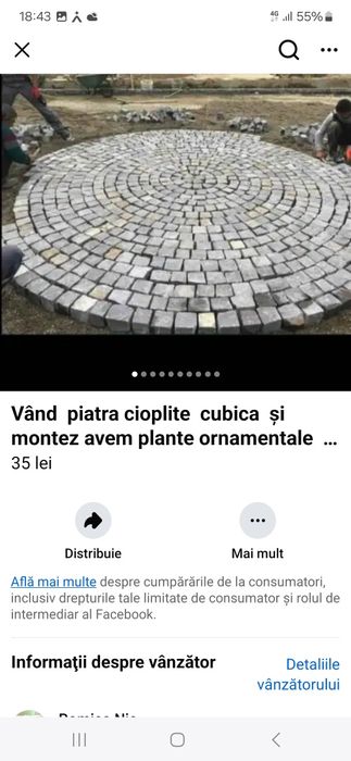 Vând piatra cubica și montez Vând piatra de munte și montez ecsperient