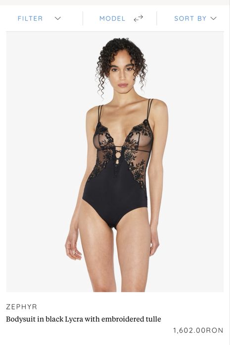 Body modelator negru La Perla