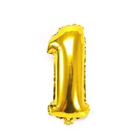 16 dyuymli Oltin Kumush Raqamli folga sharlari Havo sharlari