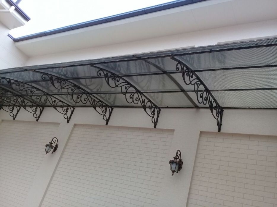 Цех Козерог из поликарбоната навес лексан ковка решетка naves