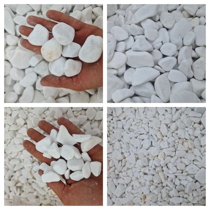 Marmură rotunjită albă și multicoloră Thassos – Bacău