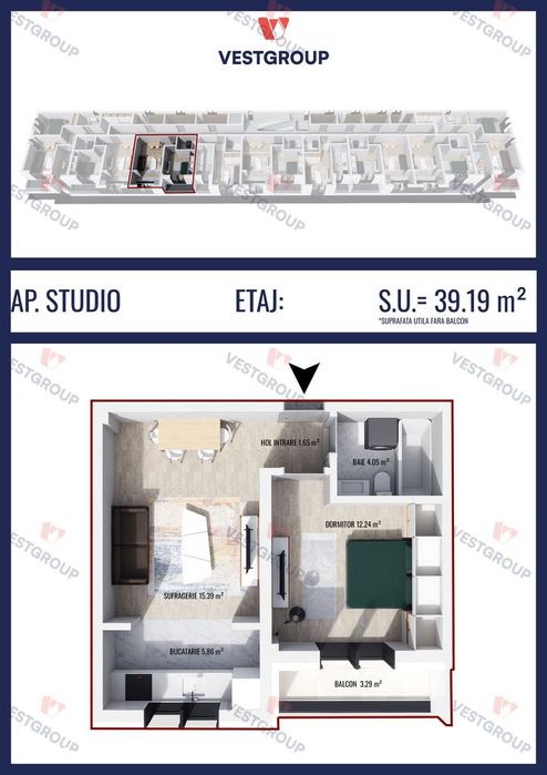 Studio Apartament Direct Dezvoltator Weiner 5 Residence Vest Group