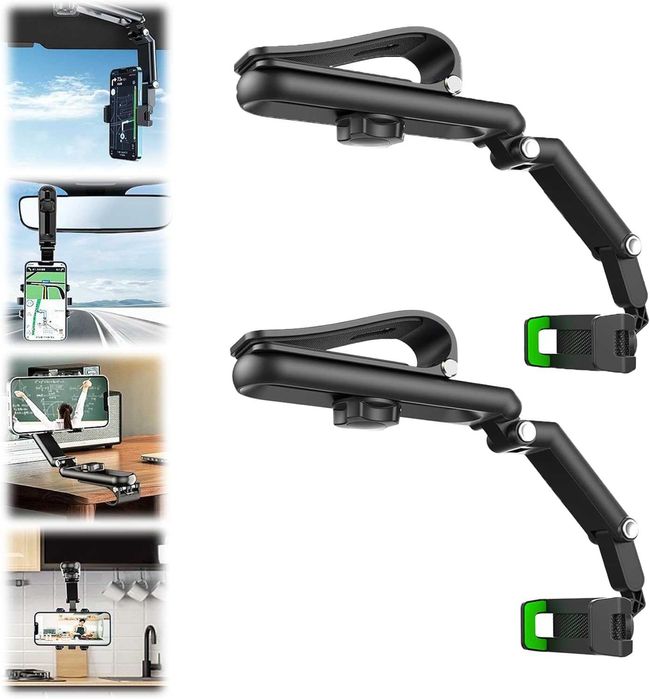 Стойка за телефон със закрепване към Сенника на автомобил.