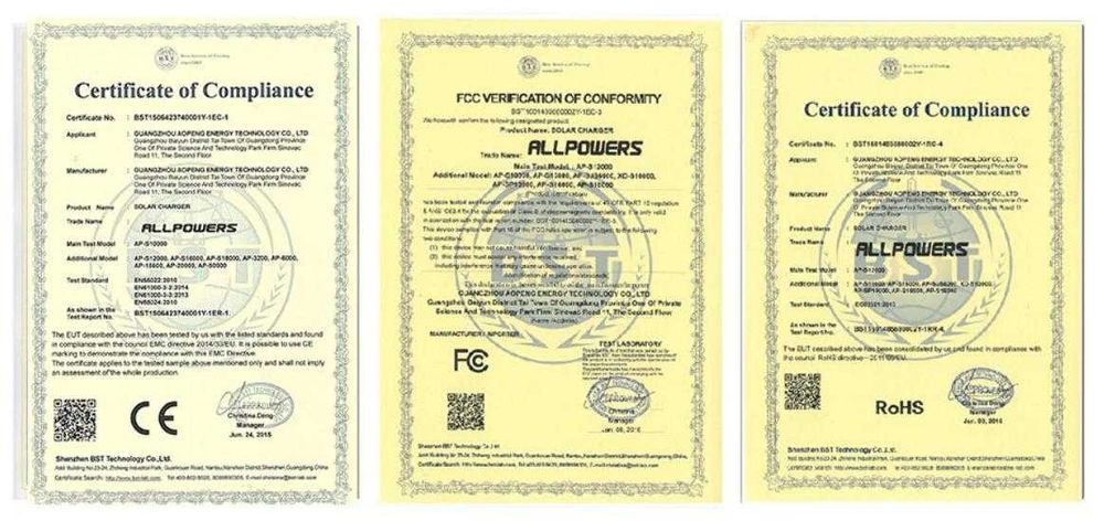 ALLPOWERS™ 18V 21W Сгъваем Соларен Панел 3х SUNPOWER® Слънчев Комплект