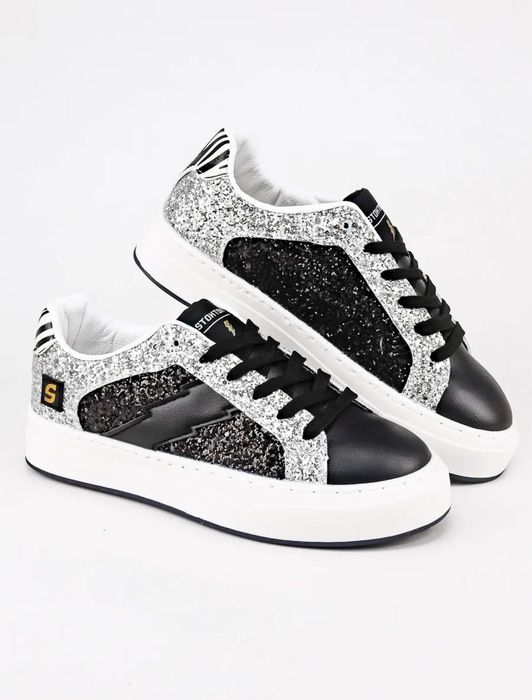 Кроссовки черно-серые, кеды