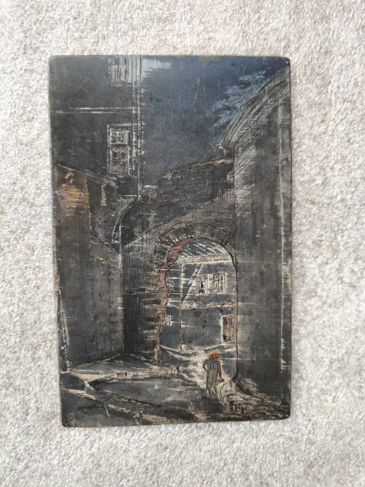 Антикварна метална плоча – „Хисар капия“, Пловдив (Стил Петър Морозов)