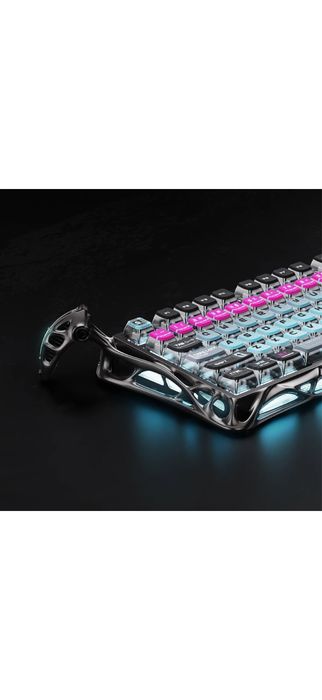 Tastatura Mecanica GravaStar Mercury V75 Pro, Gaming, ANSI US, USB-C cu fir, Switch Magnetic, Cyberpunk