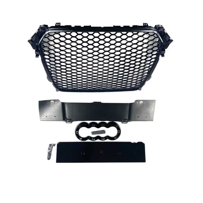 Решетка RS без емблема за Audi A4 B8 фейс (2011-2014) - Черна, ауди а4