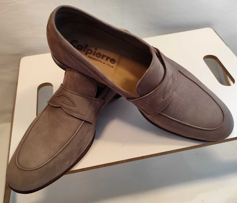 Pantofi loafer penny 42.5 43 lucrati manual Calpierre piele naturala moale
